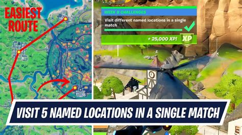 Shortest Way To Visit Different Named Locations In A Single Match In