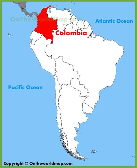 Map Columbia South America