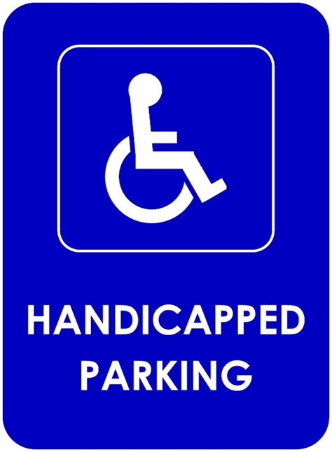 Printable Handicap Parking Sign Clip Art Library