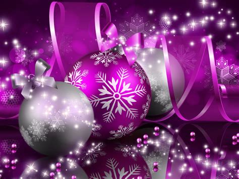 Merry Christmas Purple Decorations 4k Wallpaper 3840x2160