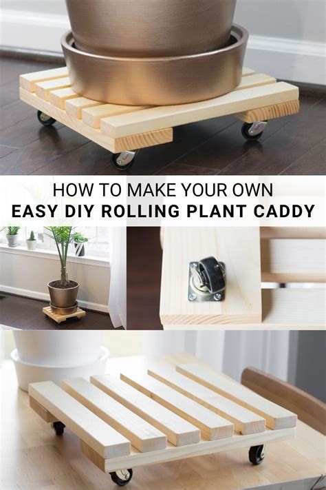 Diy Rolling Plant Caddy How To Build An Easy Rolling Plant Stand In