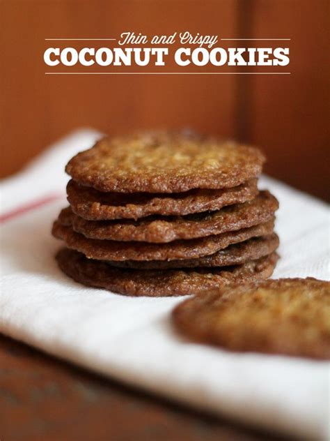Thin And Crispy Coconut Cookies Recipe Coconut Cookies And Coconut