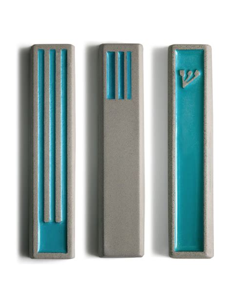 Turquoise On Concrete Modern Mezuzah Designs By Marit Meisler Cemment