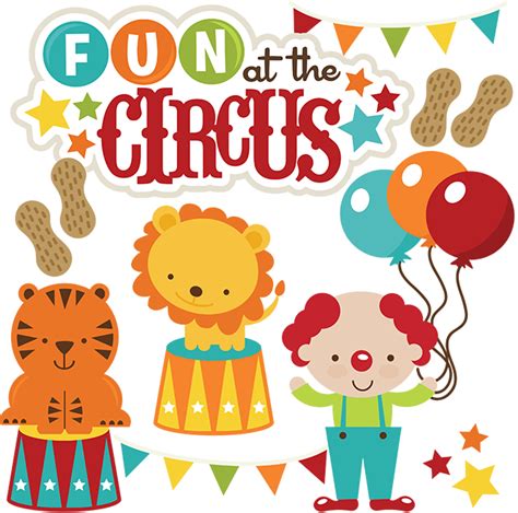 Fun At The Circus SVG files for scrapbooking circus svg files lion svg clown svg tiger svg file