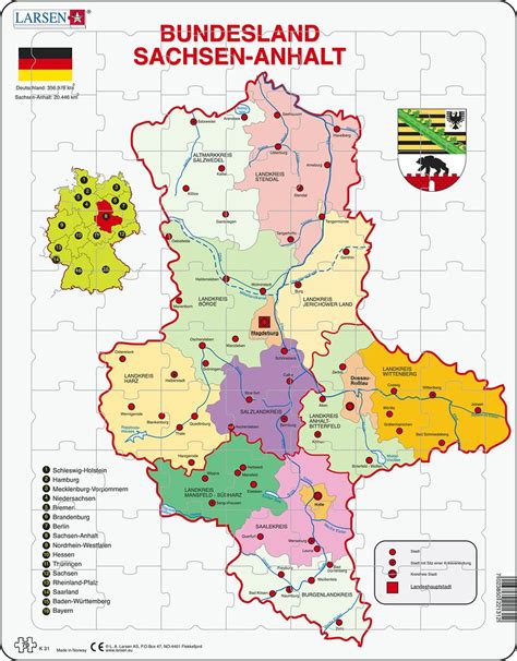 To view all cities list. K31 - Sachsen-Anhalt Political :: Other maps :: Puzzles ...