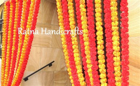 Marigold Mala Flower Decorations Genda Flower Mala Decoration 68