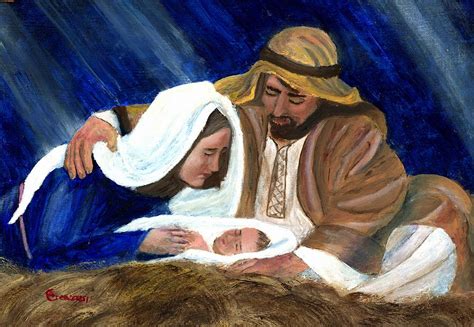 Nativity Portrait Painting By Gianluca Cremonesi