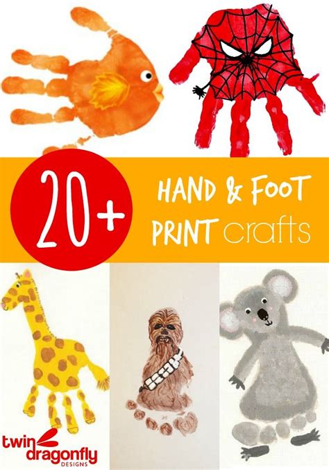20 Hand And Foot Print Crafts Footprint Crafts Footprint Art