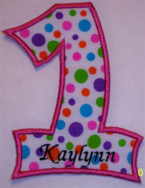 Multi Color Polka Dots Large Size Birthday Number One Or Two