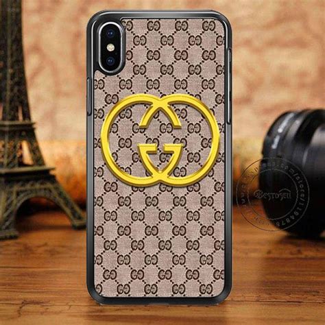 Gucci Gold Pattern Wallpaper Iphone X Case Case Glory