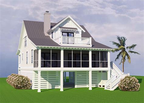 Coastal Home Plans On Stilts Plan 60053rc Low Country Or Beach Home