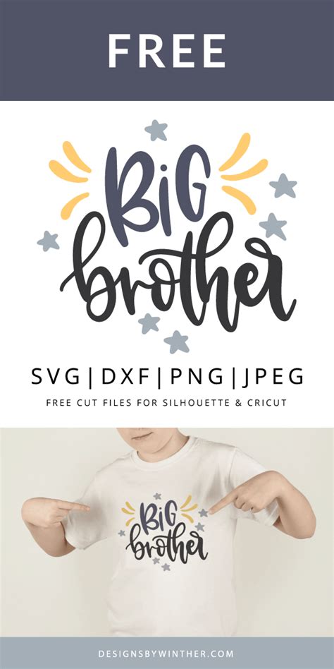 Free Big brother SVG DXF PNG & JPEG – Designs By Winther