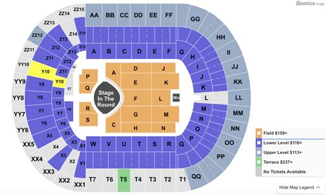 Bank Of America Concert Seating Chart
