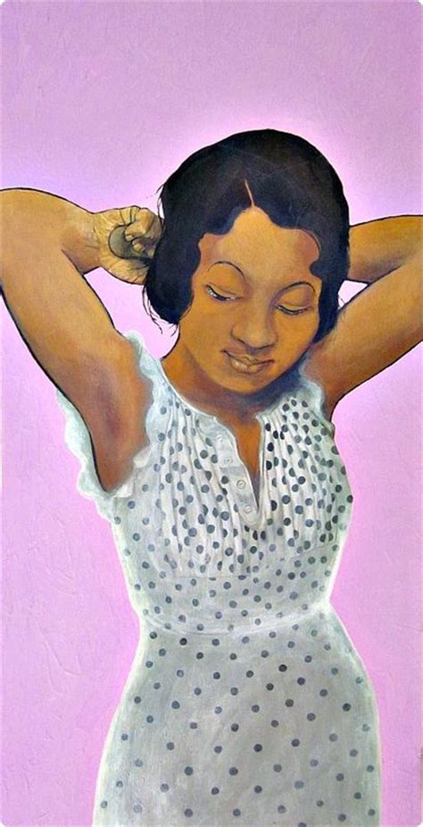 Original Acrylic Painting Of A Retro African American Woman On Canvas