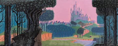 Sleeping Beauty Concept Art Painting Castle By Eyvind Earle Sold
