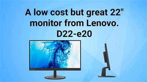 Lenovo Thinkvision E20 20 20 Inch Full Hd Led Monitor Youtube