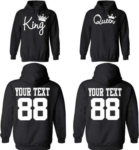 Custom Couple Hoodies Customized Names And Numbers For Him