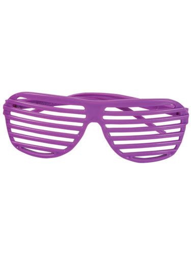 80 s neon purple shutter shade toy sunglasses