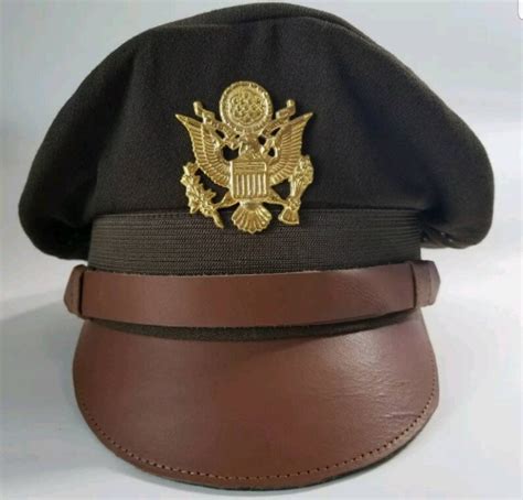 Ww2 Us Army Air Corps Officers Pilots Od Visor Crusher Hat Cap Etsy