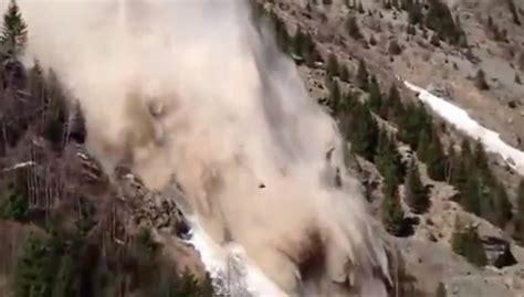 Spectacular Video Shows Moment Deadly Avalanche Slips Down Side Of