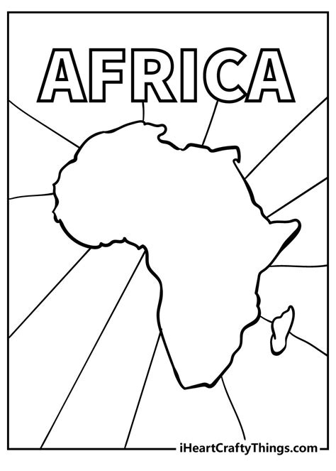 Printable Africa Coloring Pages Updated New Africa Africa Map Sexiz Pix