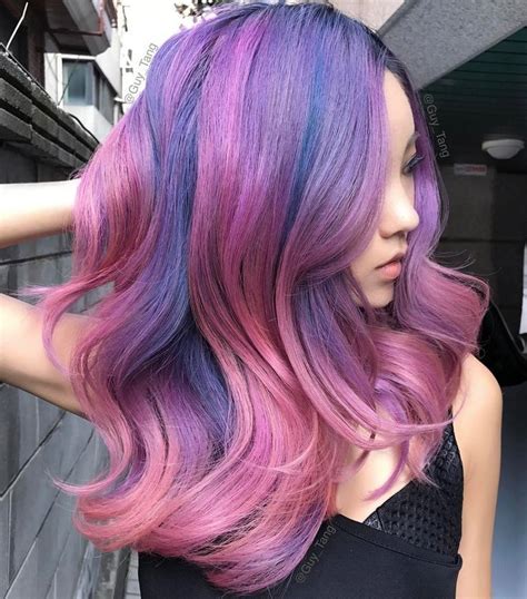 Pink Purple And Blue Ombre Unicorn Hair By Guytang Guy Tang Hair