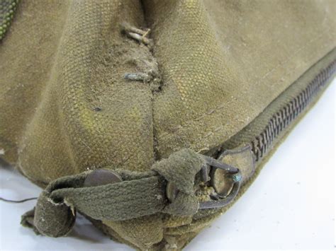 Rare Vintage Wwii Bekon Sta Parts Sand Bad Tent Mortar Canvas Bag