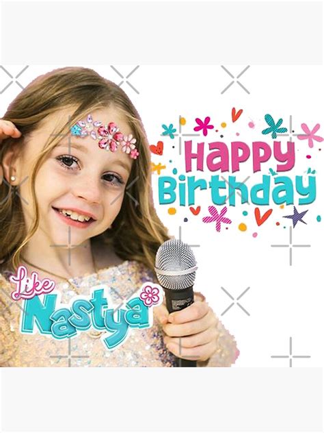 Nastya Happy Birthday Poster For Sale By Moricci Redbubble