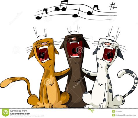 Three Cat Stock Vector Illustration Of Cartoon Tune 22336689