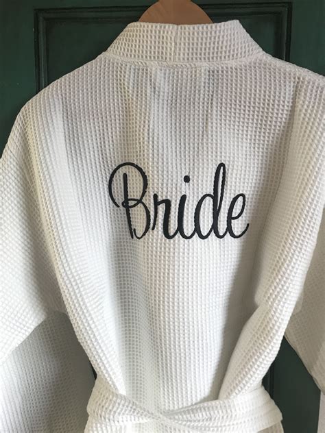 Personalized Waffle Bride And Bridal Party Robes Bridal Party Robes