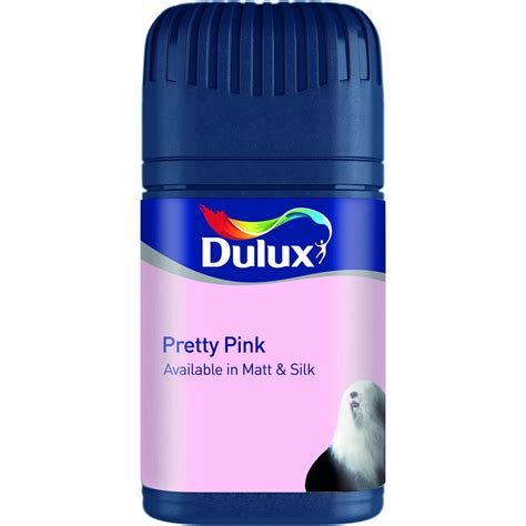 Dulux Pretty Pink Matt Emulsion Paint Tester Pot 50ml Wilko
