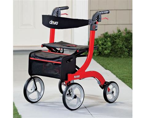 Nitro Aluminum Rollator With 10 Inch Casters Drive Medical