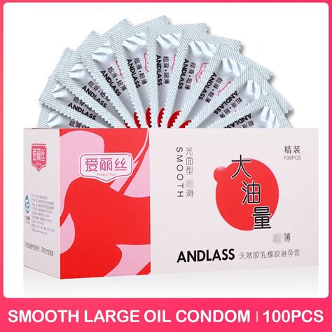 100 Pcs Ultra Thin Large Oil Quantity Super Toughness Latex Condoms Sex Tool For Men Penis