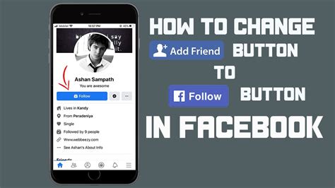 How To Change Add Friend Button To Follow Button In Facebook Step By