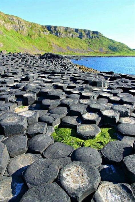 The Hexagonal Rocks Of Giants Causeway In County Antrim Northern