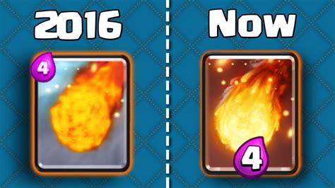 Fireball In 2016 Vs Now Clash Royale Youtube