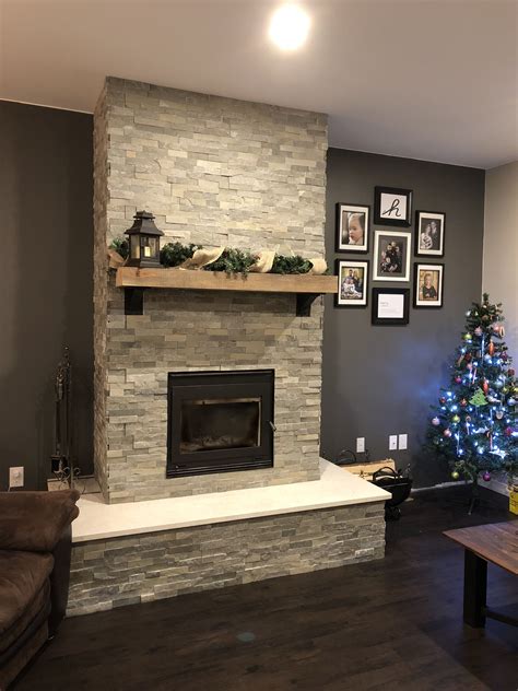 30+ Stone Fireplace With Wood Mantel