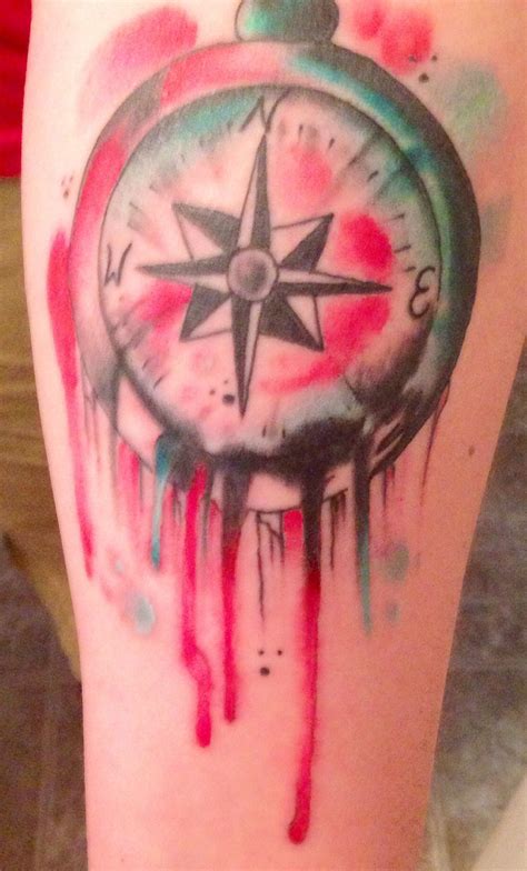 Watercolor Compass Tattoo Watercolor Compass Tattoo Compass Tattoo Ink Tattoo