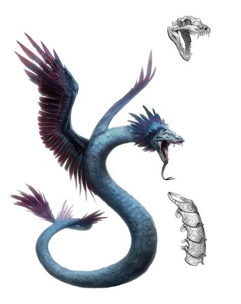 Artstation Glorantha Bestiary Dragons Cory Trego Erdner Mythical