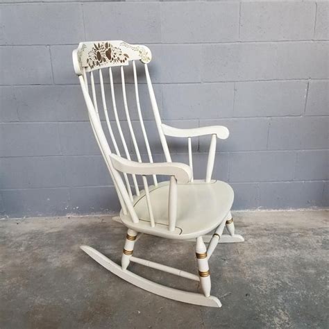 Vintage Nichols And Stone Rocking Chair Rocker Painted Rocking Etsy