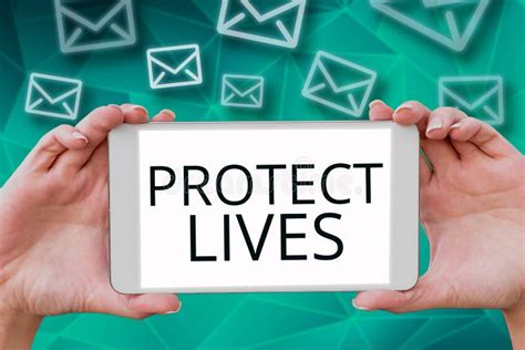 Text Caption Presenting Protect Lives Conceptual Photo To Cover Or