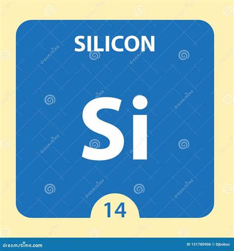 Silicon Symbol On Red Rounded Square Stock Photo