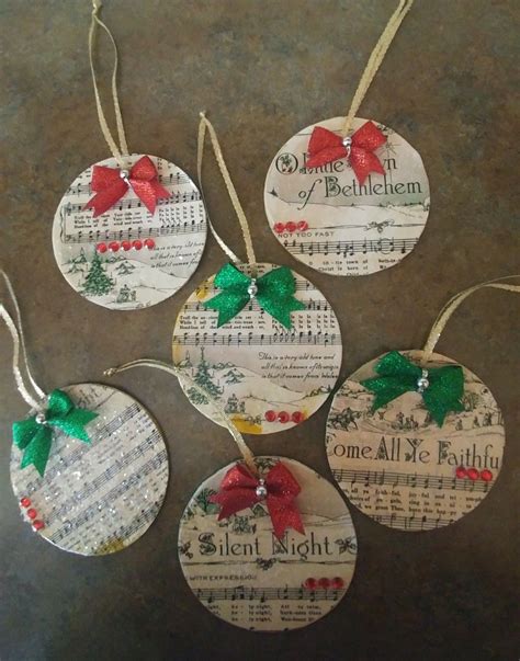 Stunning Christmas Carol Music Note Ornament With Glitter And Bling