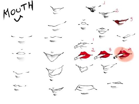 Anime lipstick kiss marks lip sync lips reference drawing pictures. { #mouths #lips #facial #features #anatomy #drawing # ...