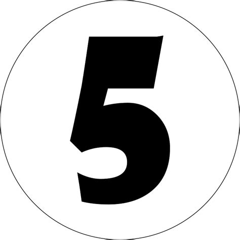 Five 5 Number · Free vector graphic on Pixabay
