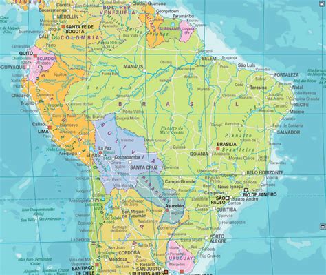 Brasilien Karte Brasilien Nachbarländer von hermansailor