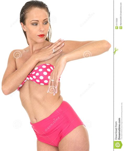 Femme Sexy Pin Up Model Dans Un Bikini Photo Stock Image Du Mode