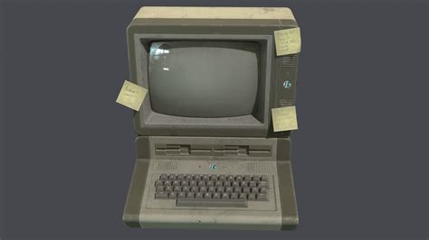 3d Model Computer Retro Vr Ar Low Poly Cgtrader