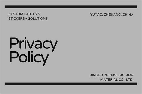 Privacy Policy Zllabel