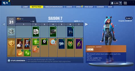 Battle Pass Alle Skins Und Belohnungen Der Season 7 In Fortnite